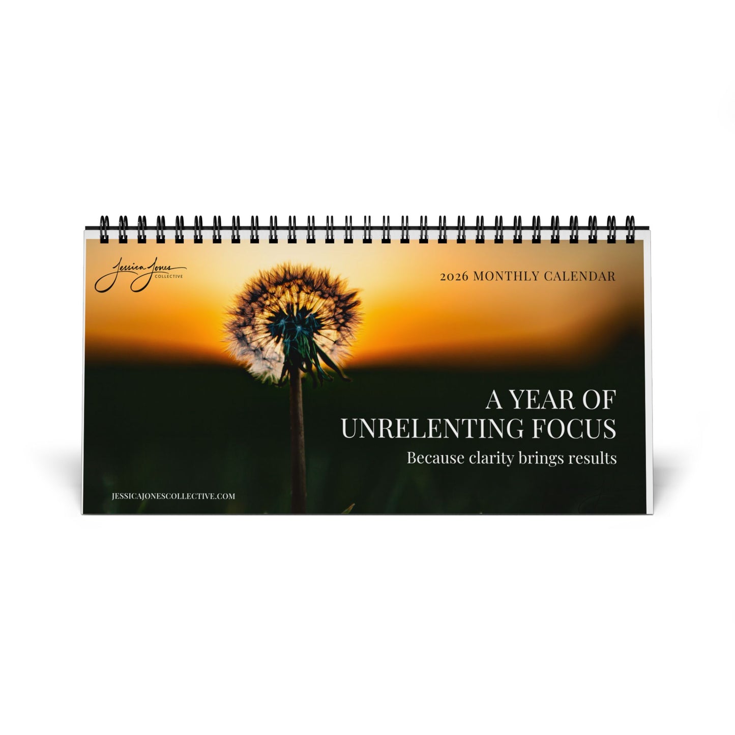 2026 Unrelenting Focus Desktop Calendar