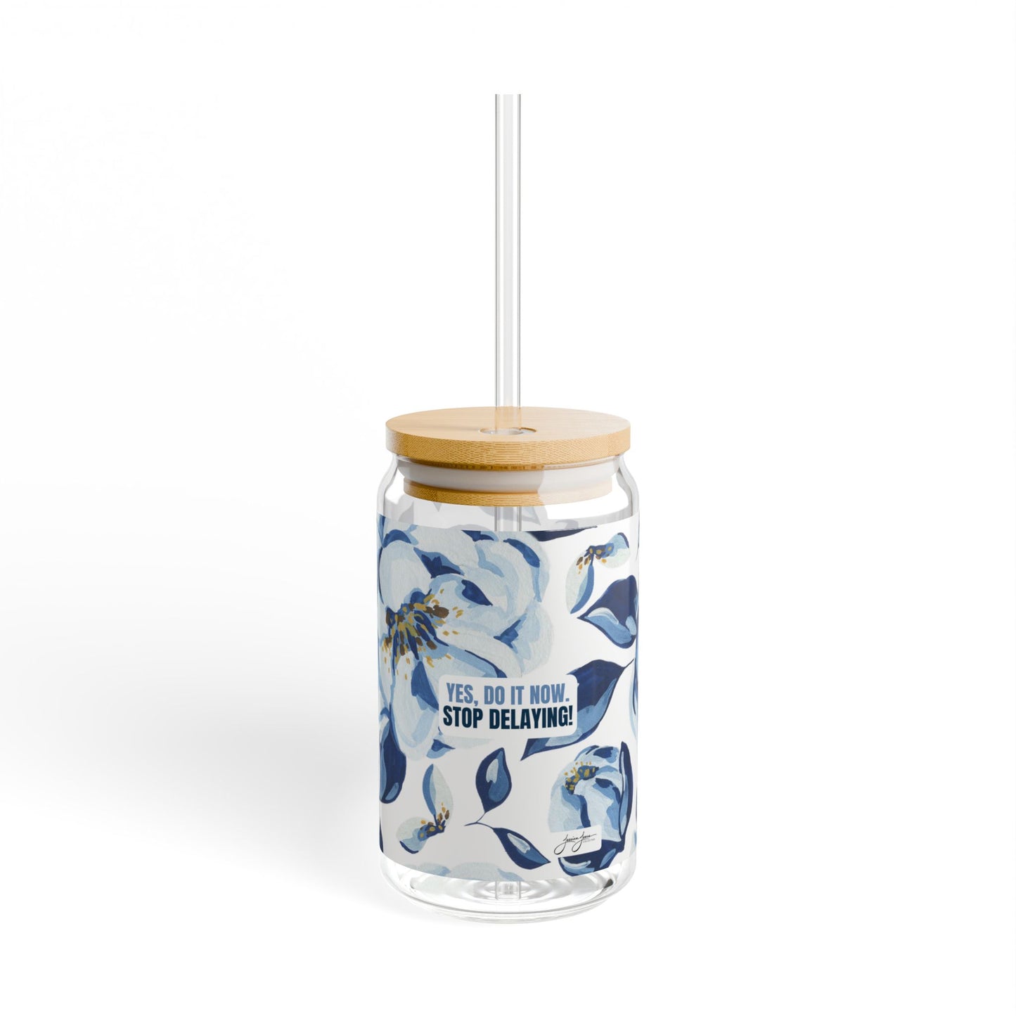 Stop Delaying Sipper Glass, 16oz