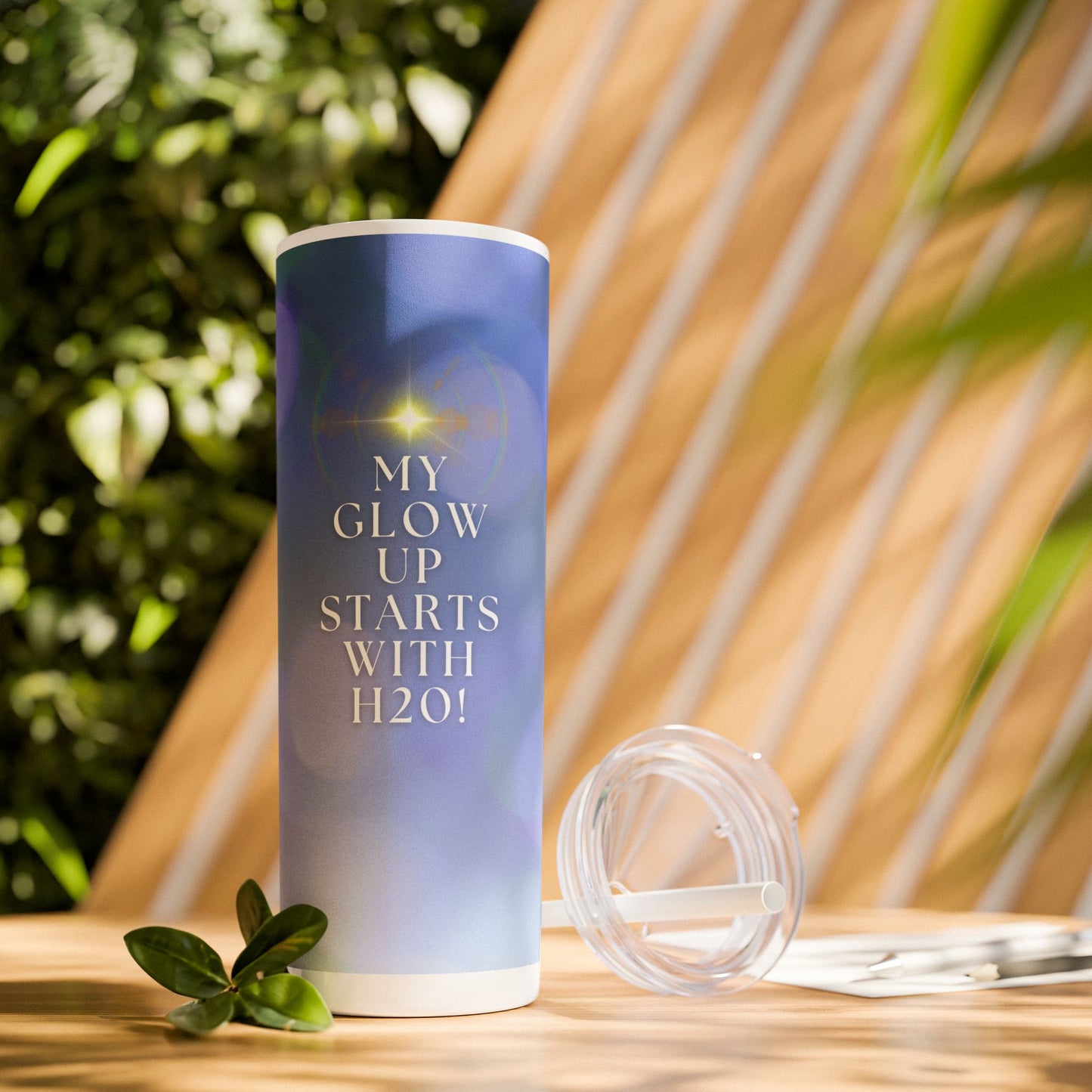 "Glow Up" Skinny Matte Tumbler, 20oz