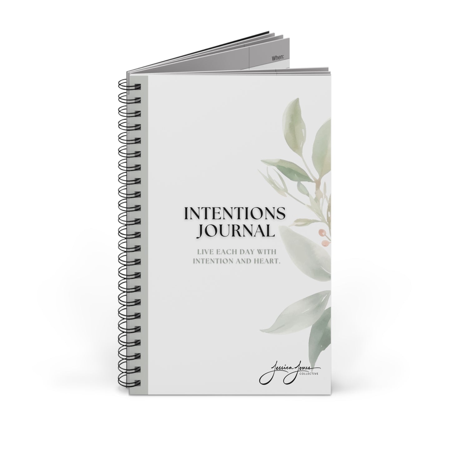 Intentions Spiral Bound Journal 8x5"