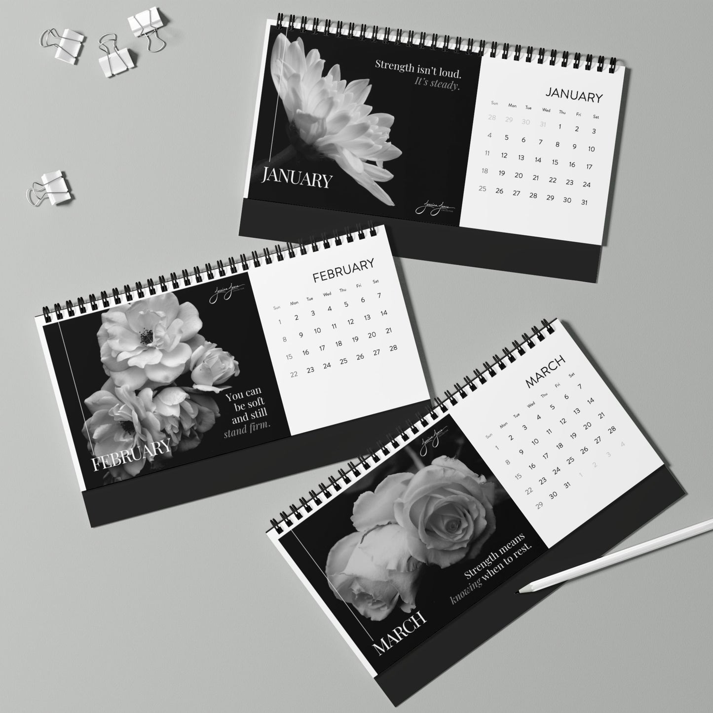 2026 Quiet Power Desktop Calendar