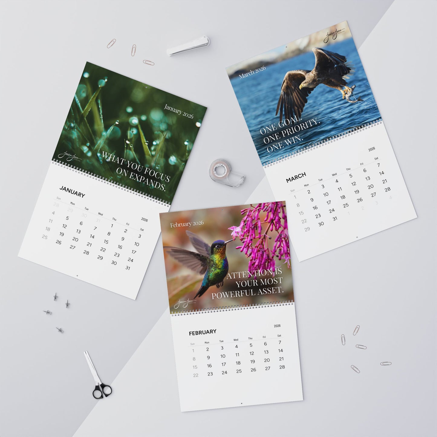 2026 Unrelenting Focus Wall Calendar