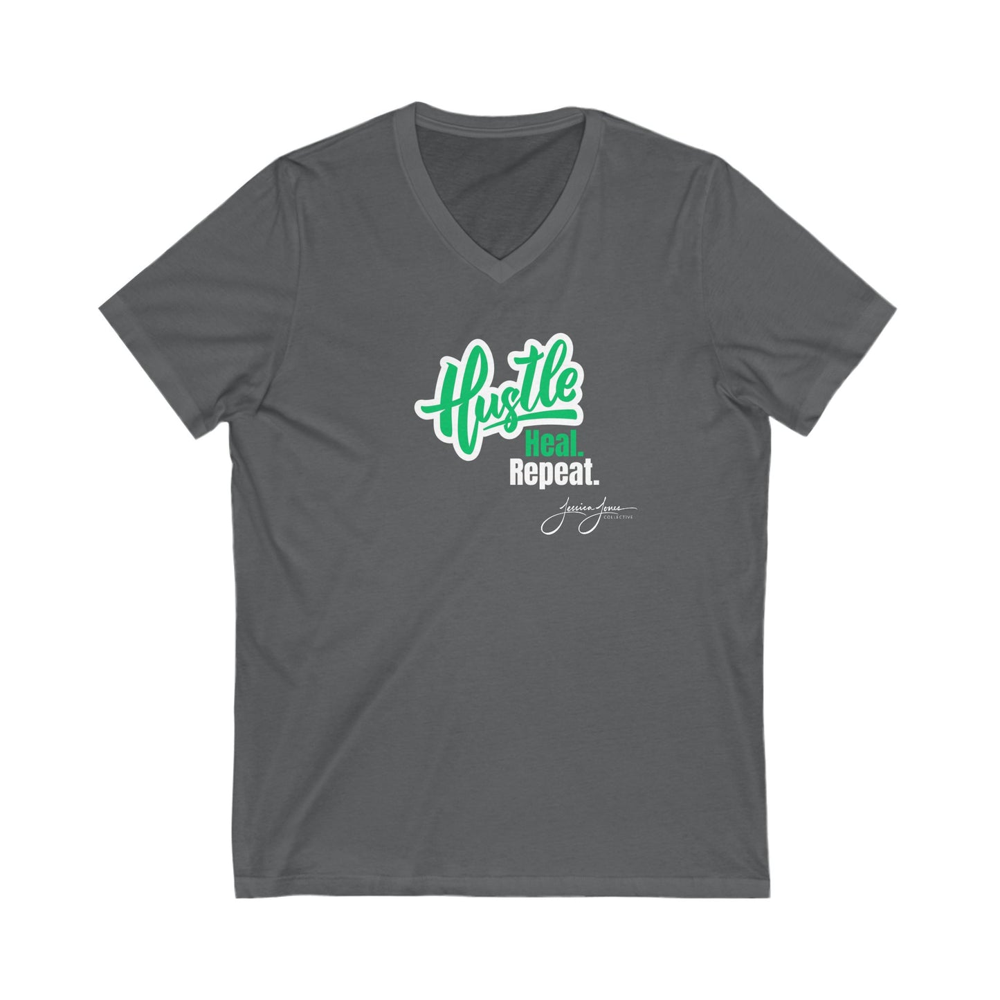 Hustle Heal Repeat Unisex V-Neck Tee