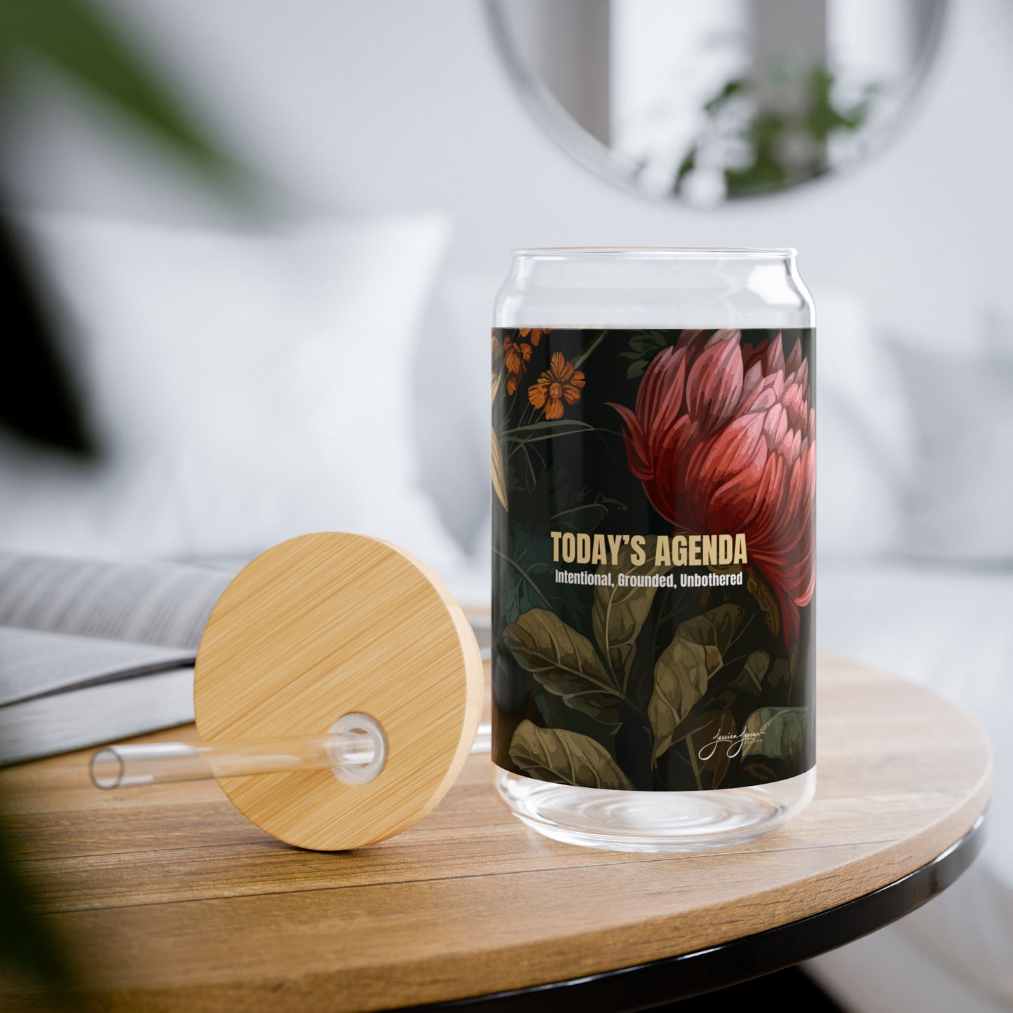 Today’s Agenda Sipper Glass, 16oz