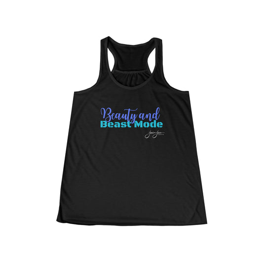 Beauty and Beast Mode Women's Flowy Racerback Tank