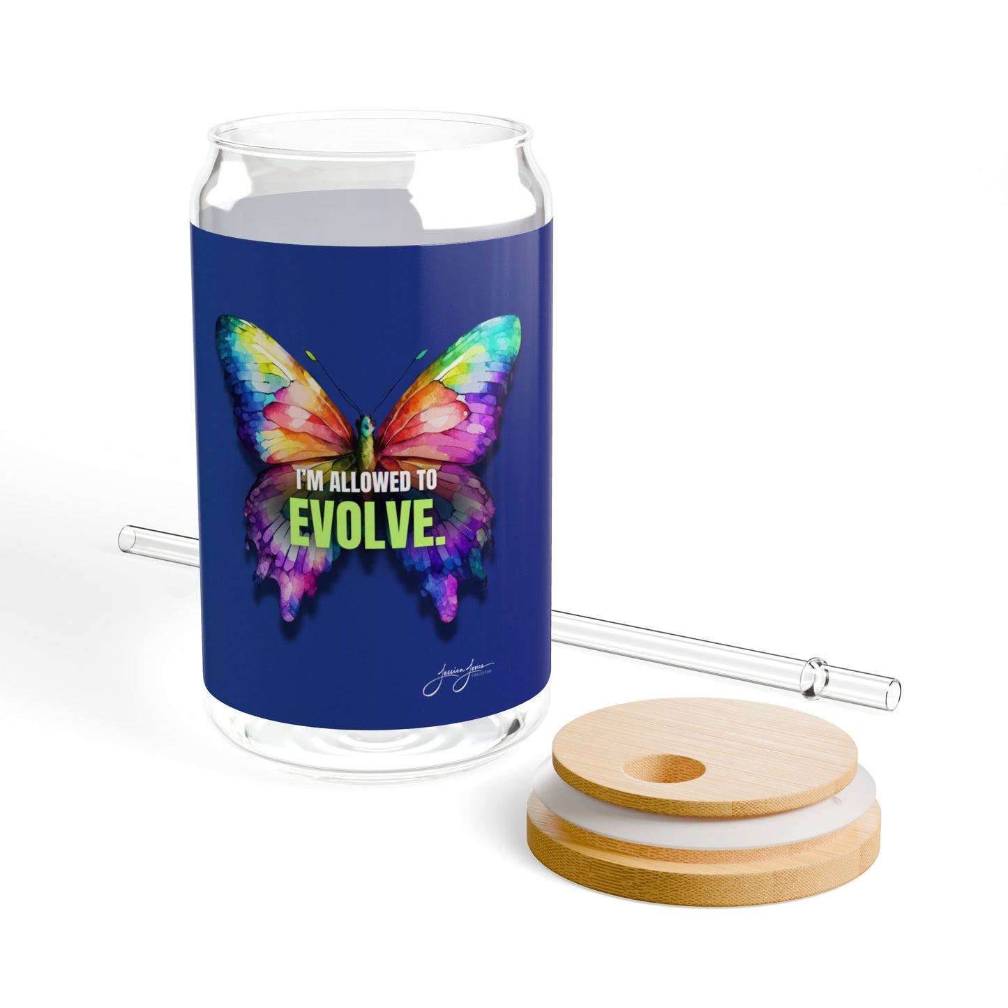 I’m Allowed to Evolve Sipper Glass, 16oz