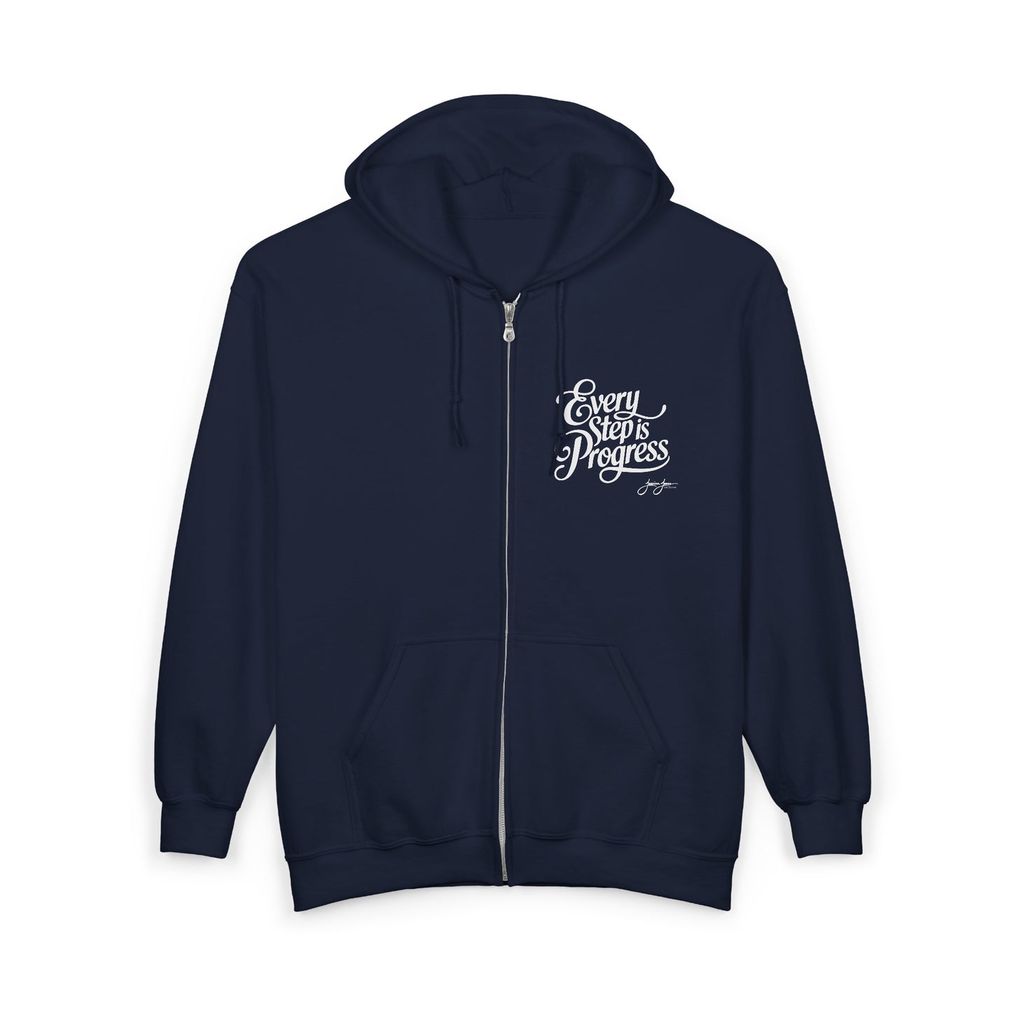 "Every Step is Progress" Full-Zip Hoodie