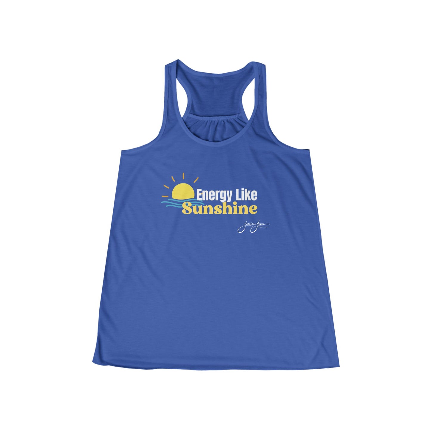 Energy Like Sunshine Women's Flowy Racerback Tank