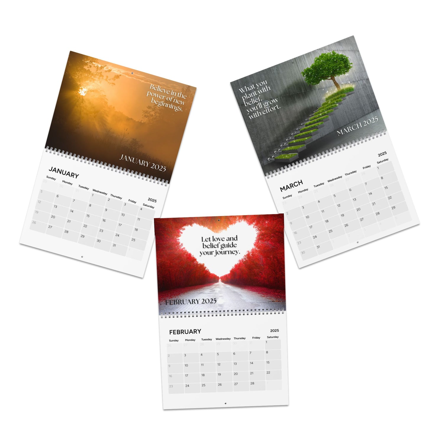 2025 Believe and Achieve Wall Calendar