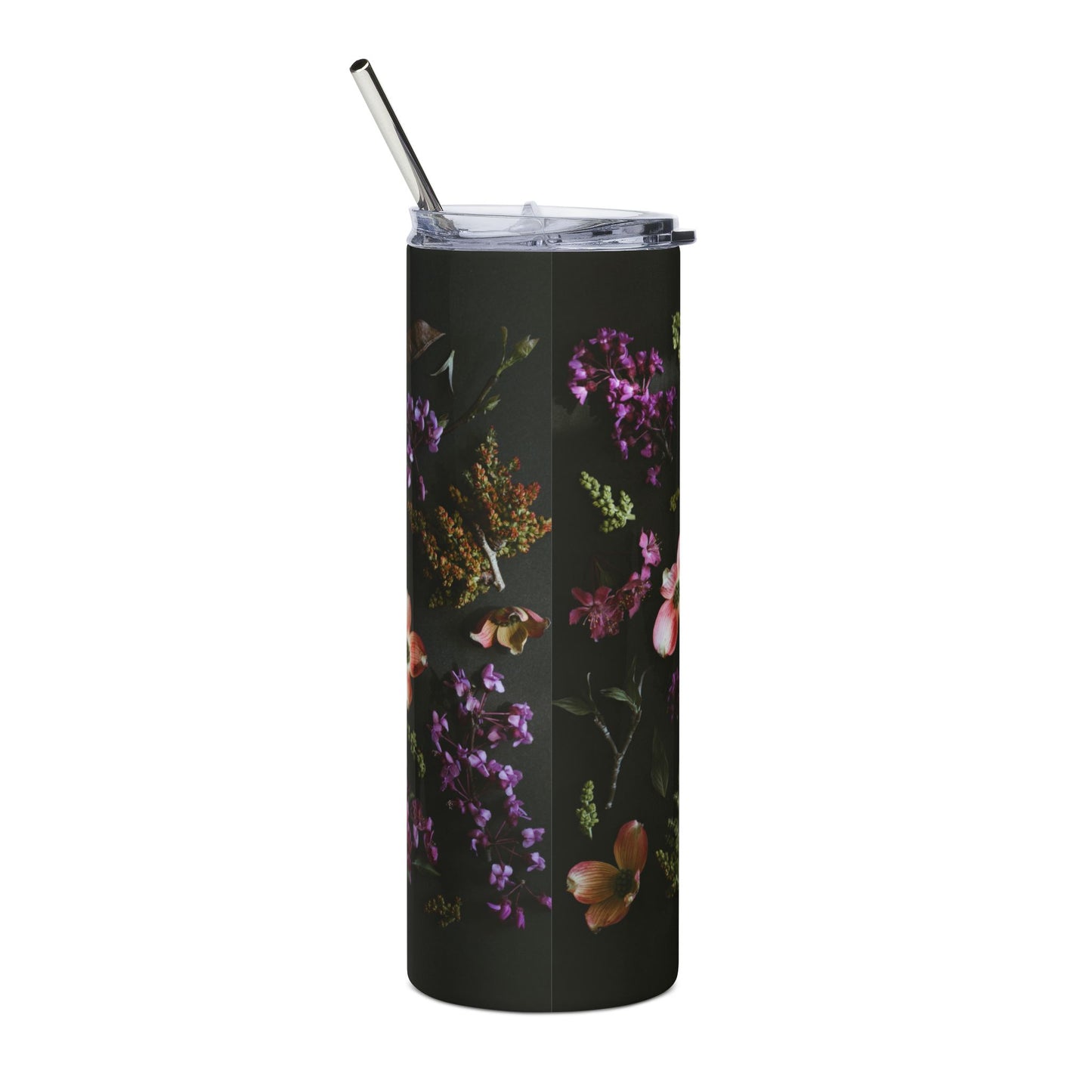 20oz Tumbler — "Clarity Over Chaos" Floral Stainless Steel Travel Cup