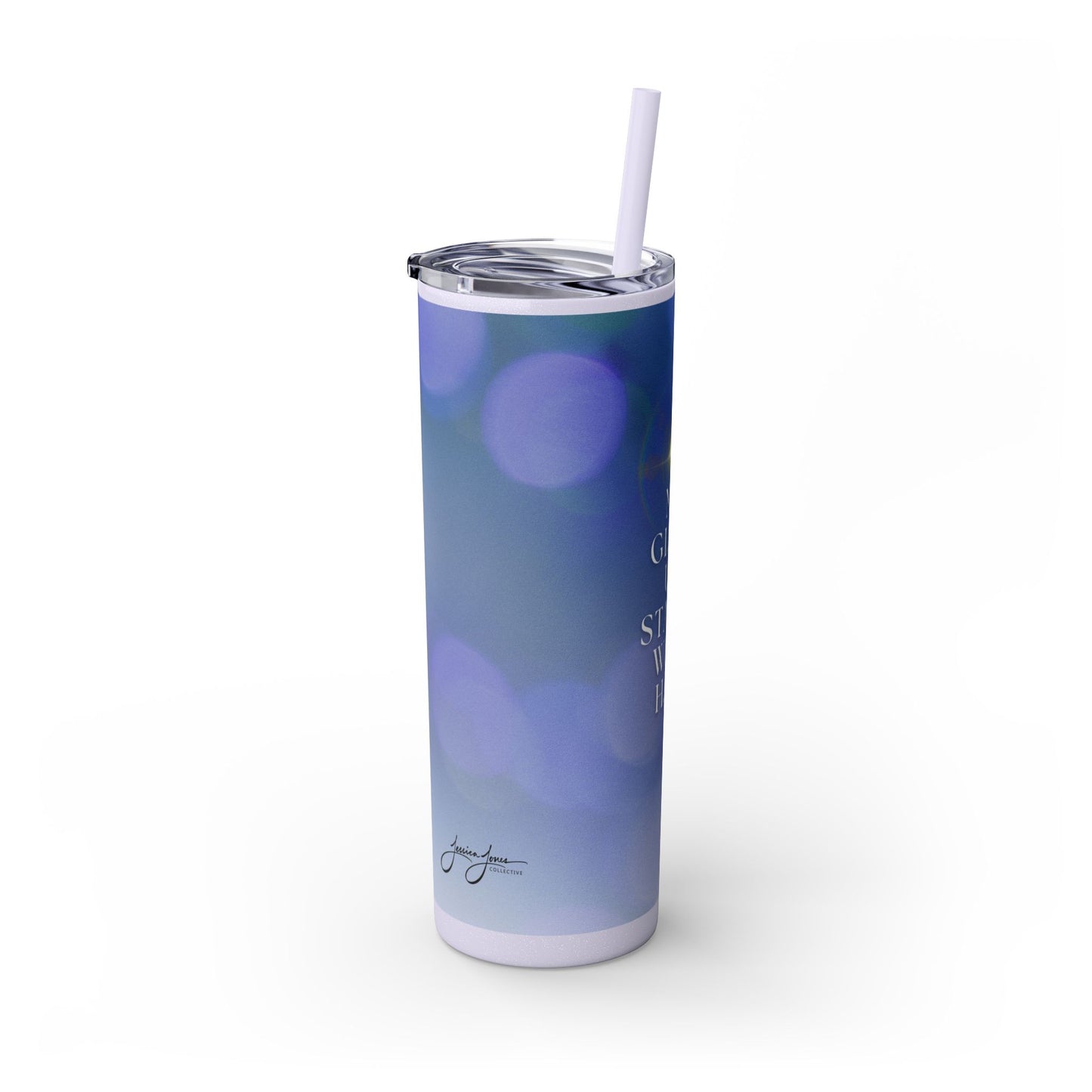 "Glow Up" Skinny Matte Tumbler, 20oz