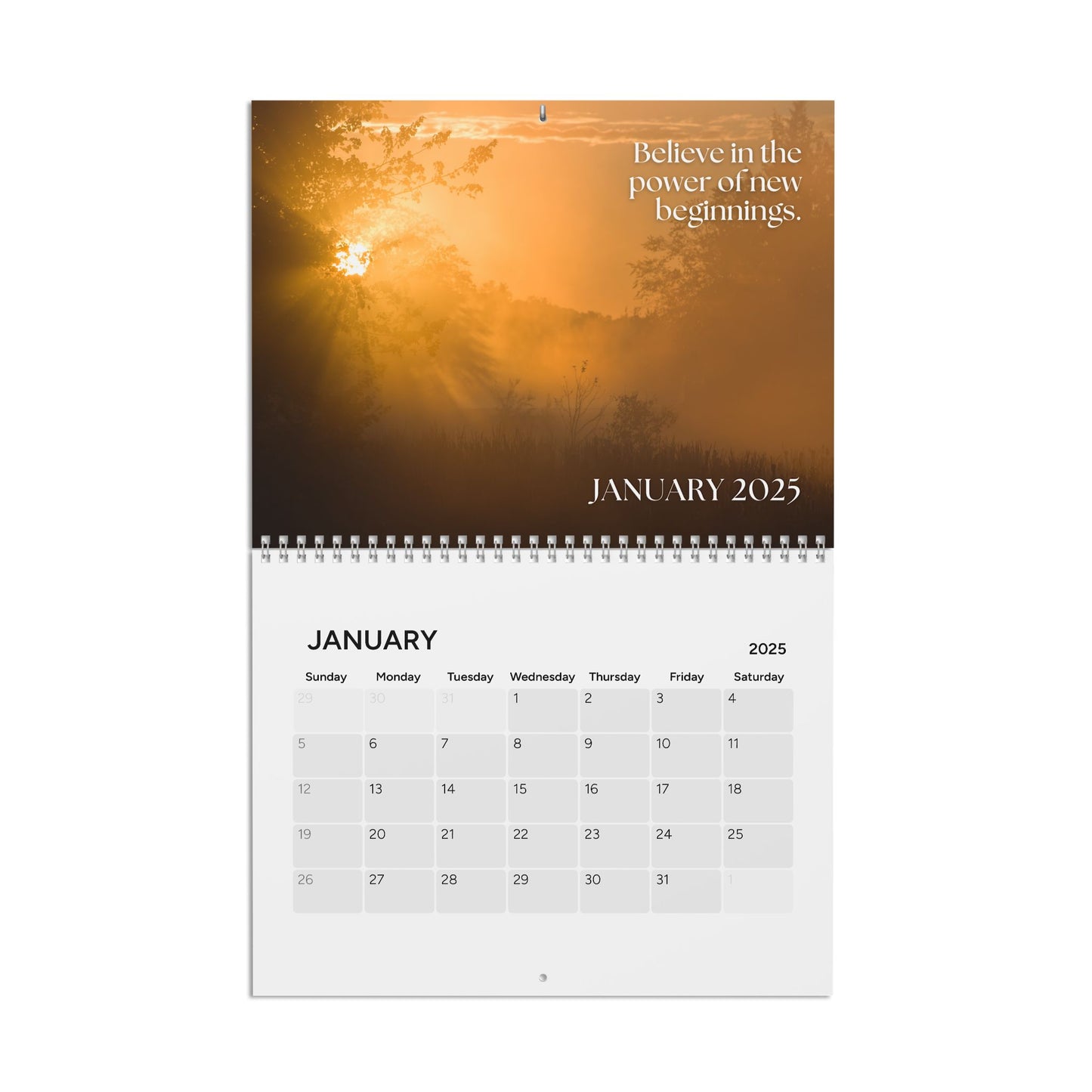 2025 Believe and Achieve Wall Calendar