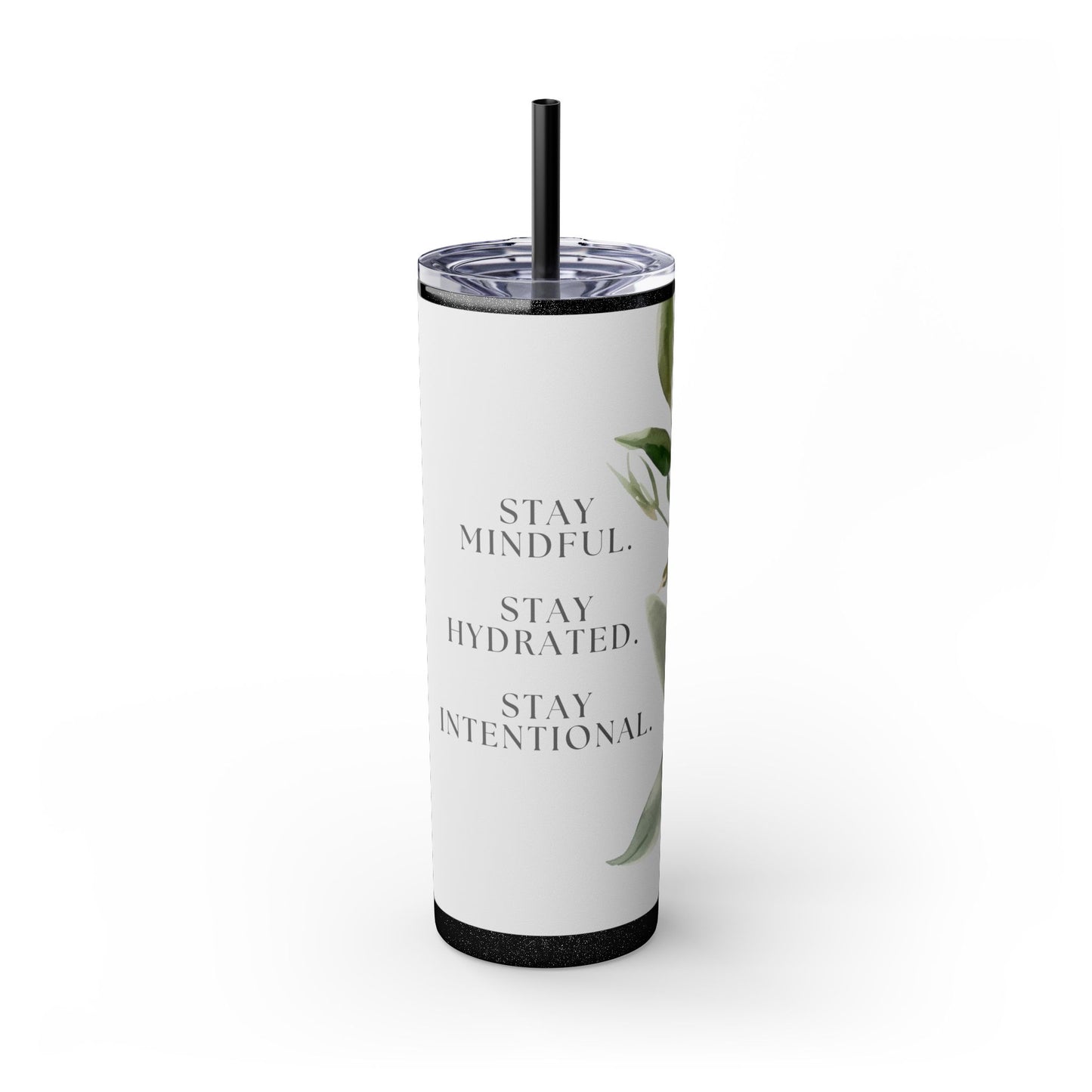 "Stay Intentional" Skinny Matte Tumbler, 20oz