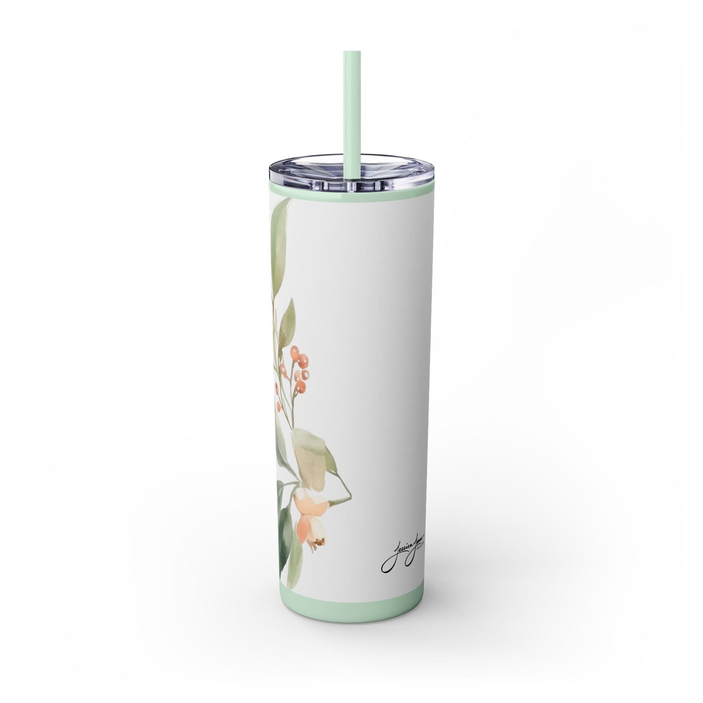 "Stay Intentional" Skinny Matte Tumbler, 20oz