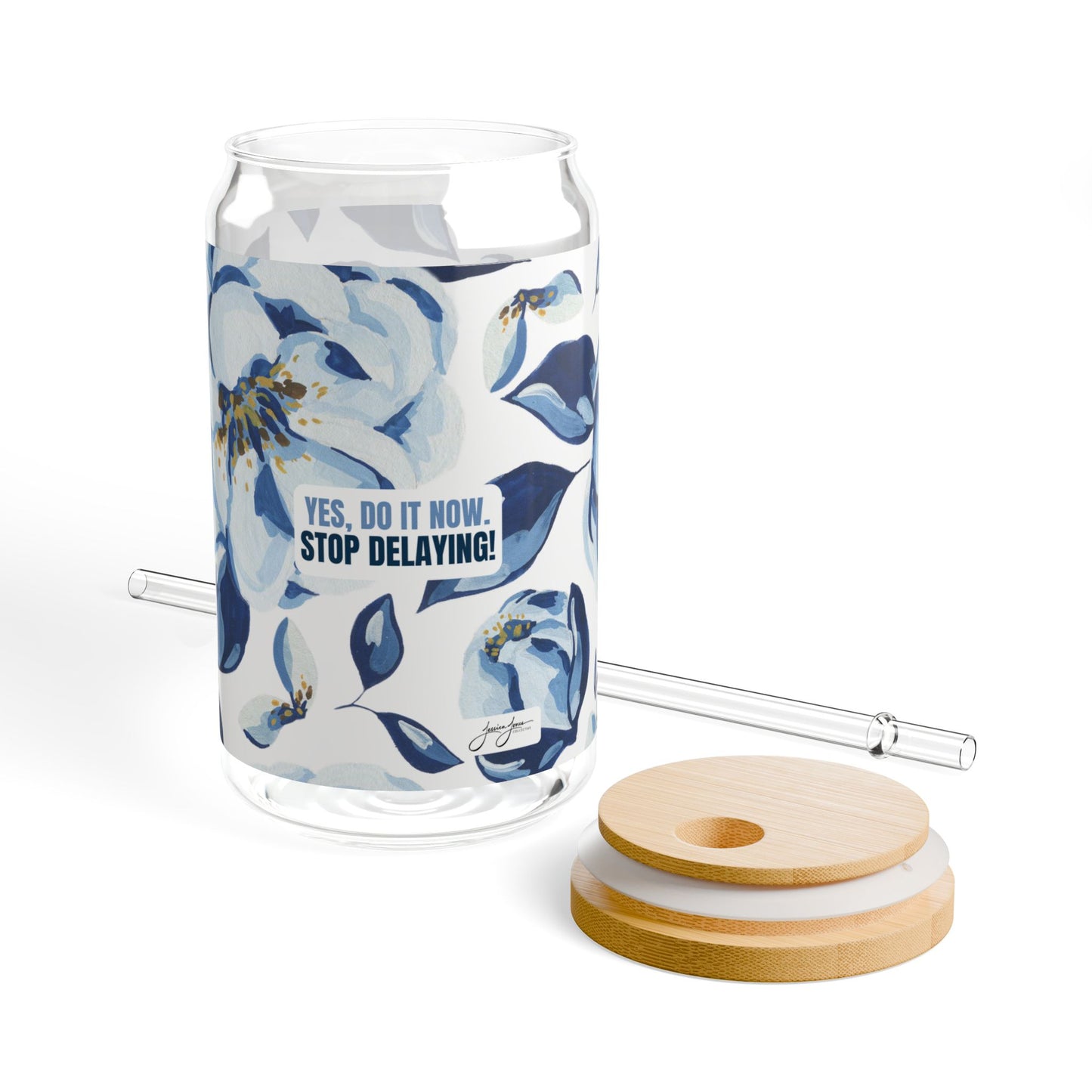 Stop Delaying Sipper Glass, 16oz