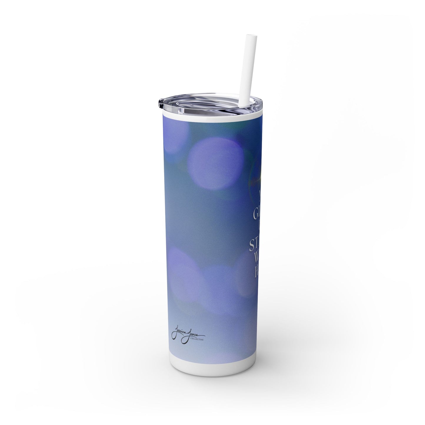 "Glow Up" Skinny Matte Tumbler, 20oz