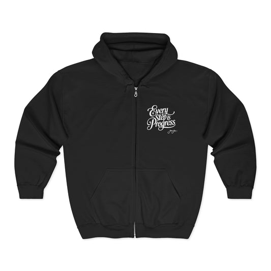 "Every Step is Progress" Full-Zip Hoodie