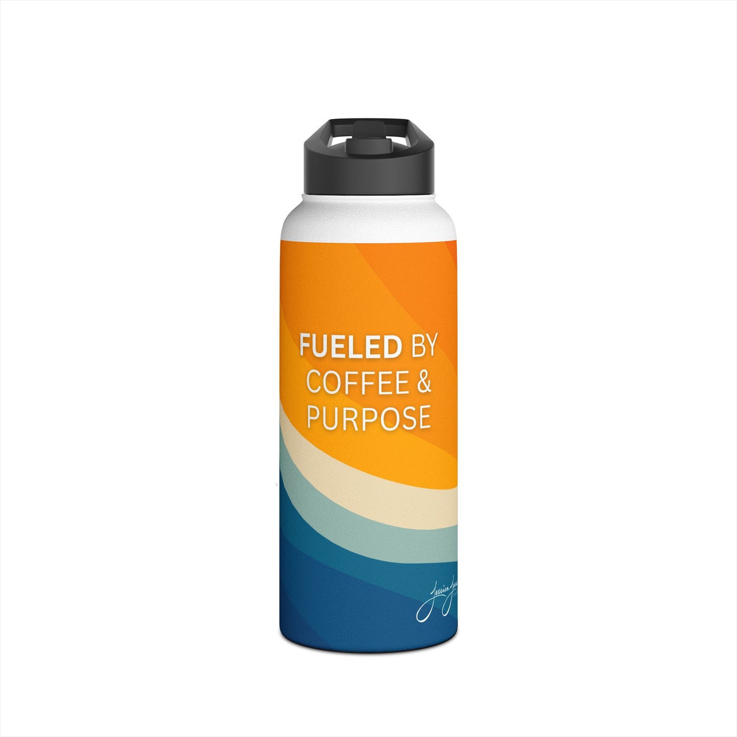 Fueled By Coffee & Purpose Stainless Steel Water Bottle