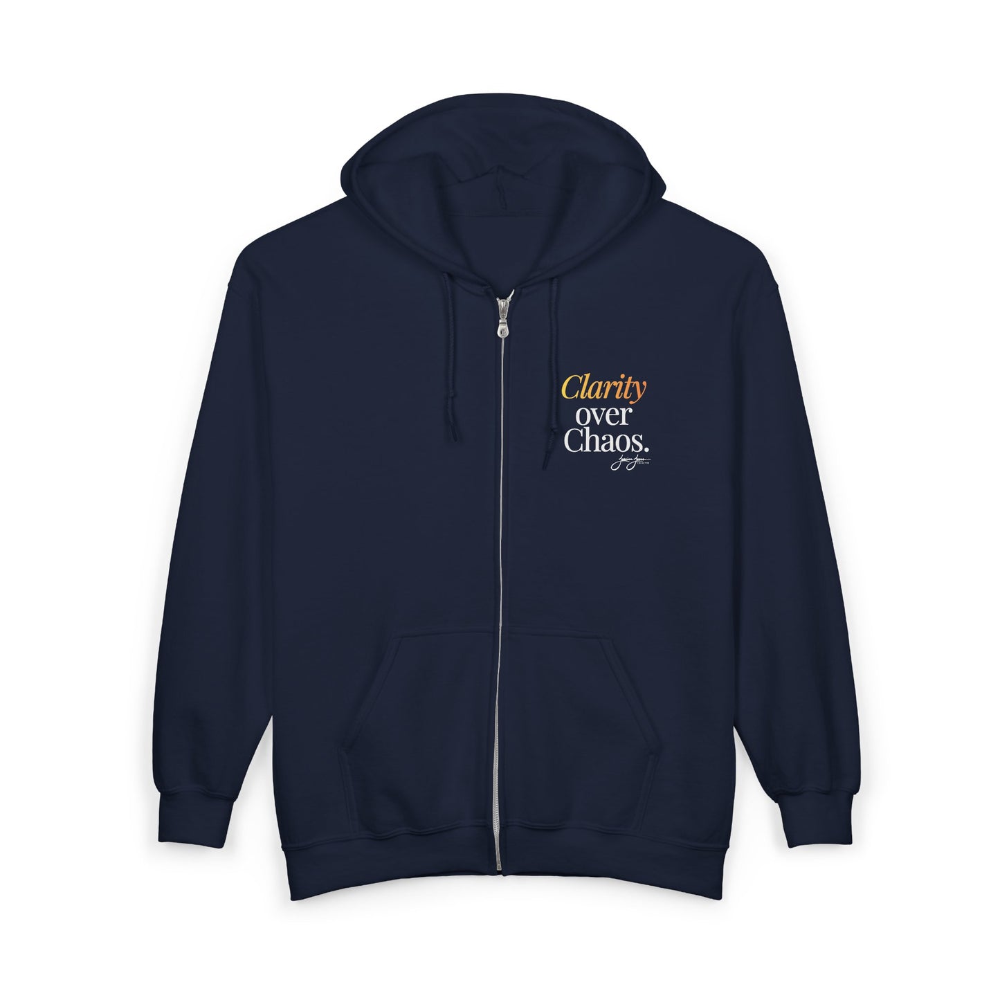 "Clarity Over Chaos" Full-Zip Hoodie