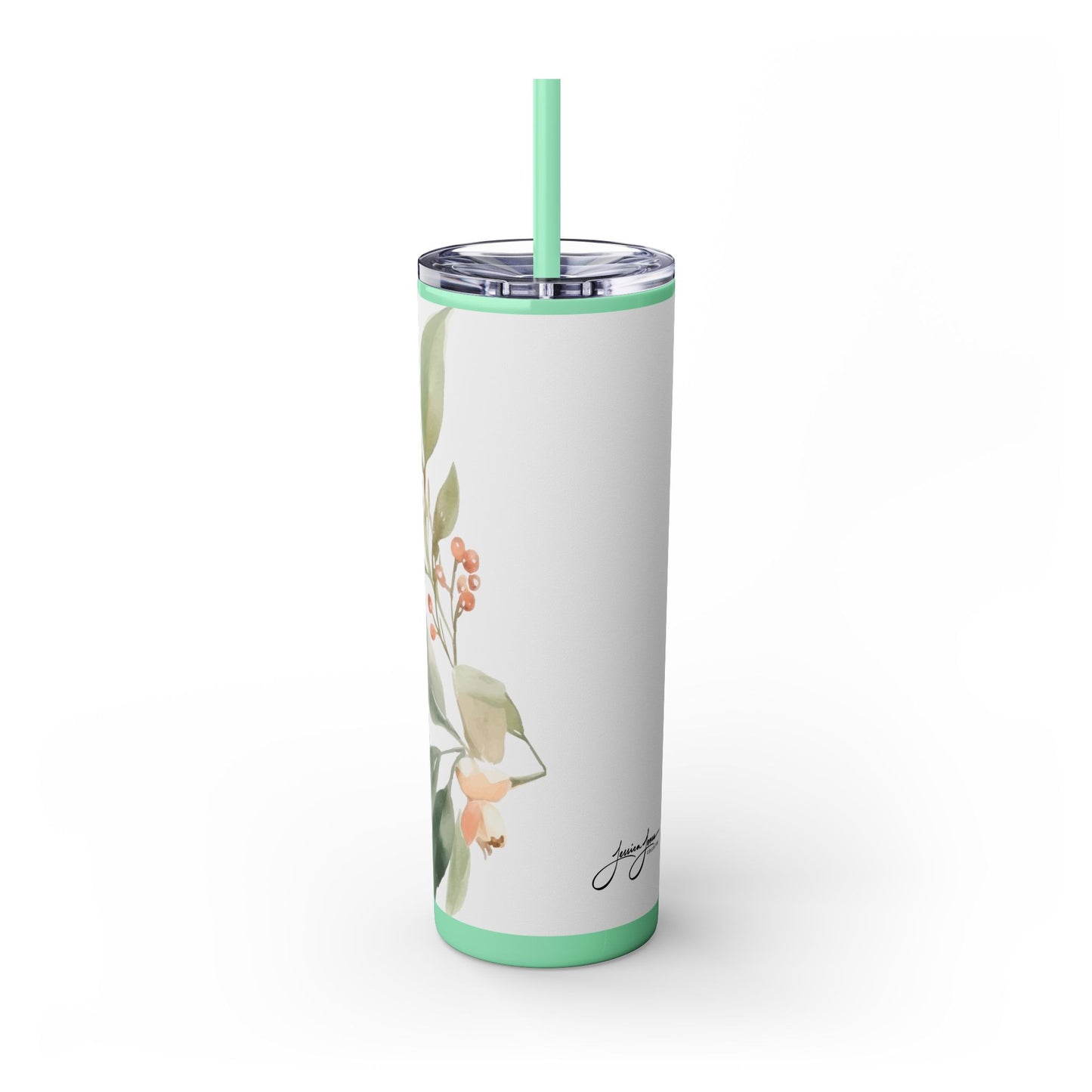 "Stay Intentional" Skinny Matte Tumbler, 20oz