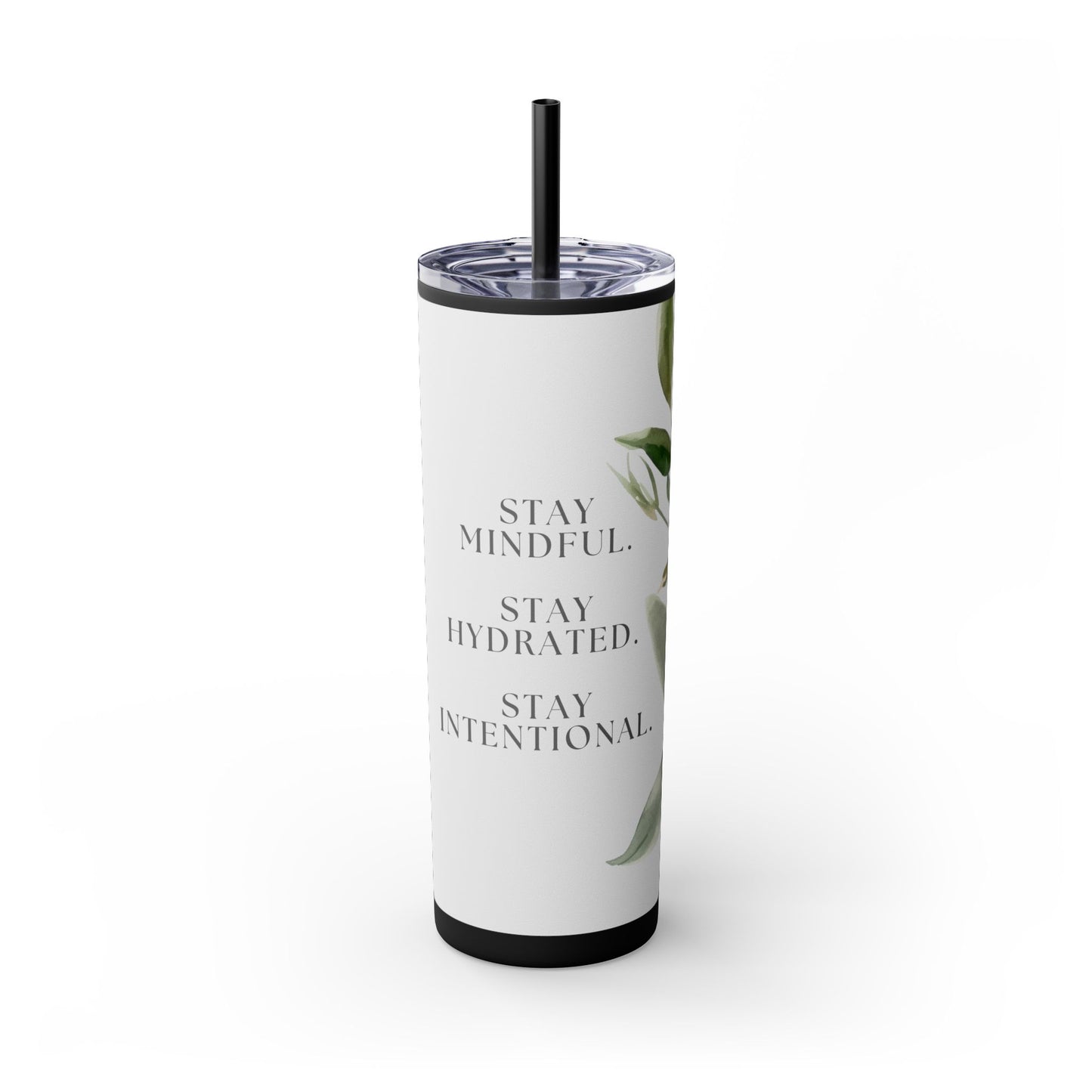 "Stay Intentional" Skinny Matte Tumbler, 20oz