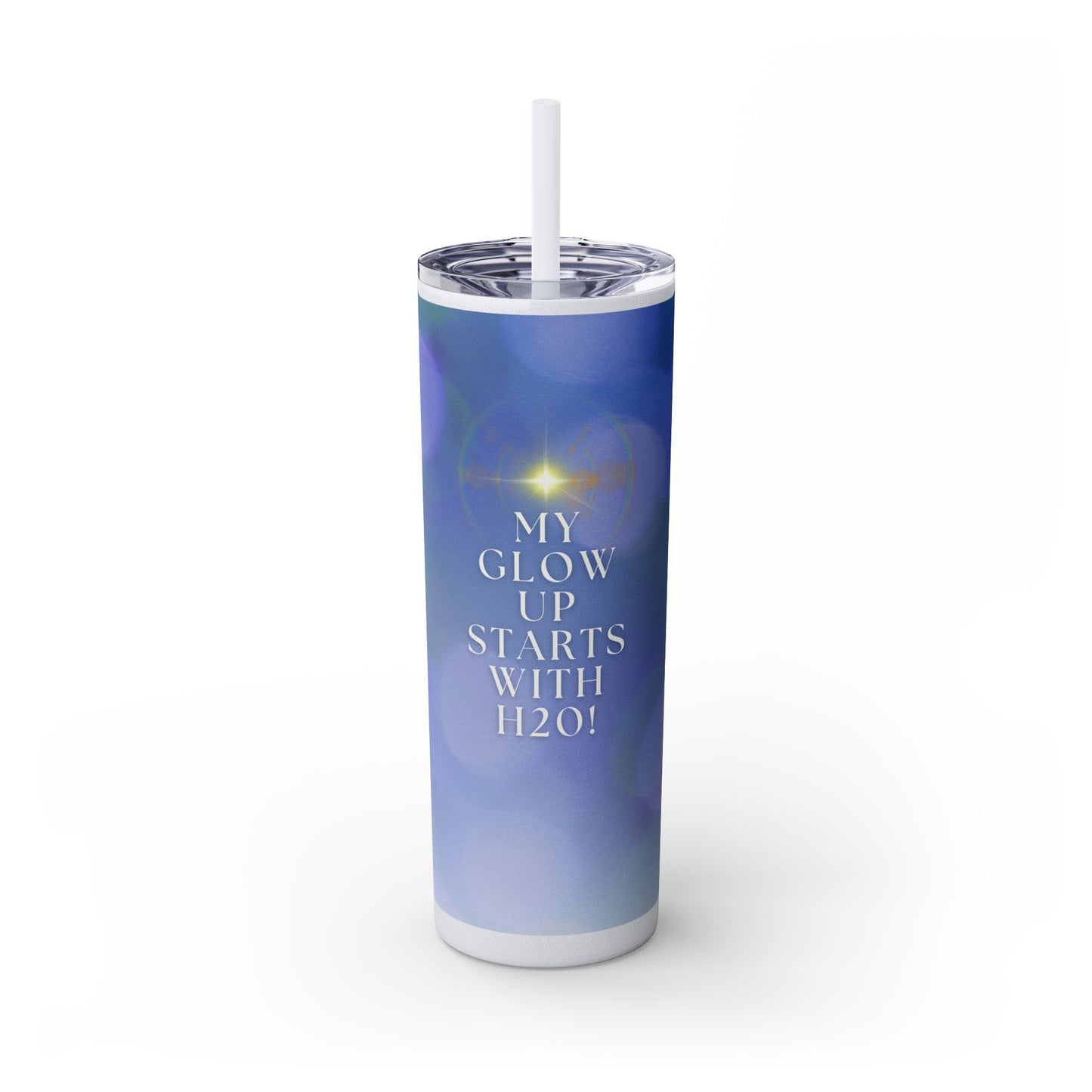 "Glow Up" Skinny Matte Tumbler, 20oz