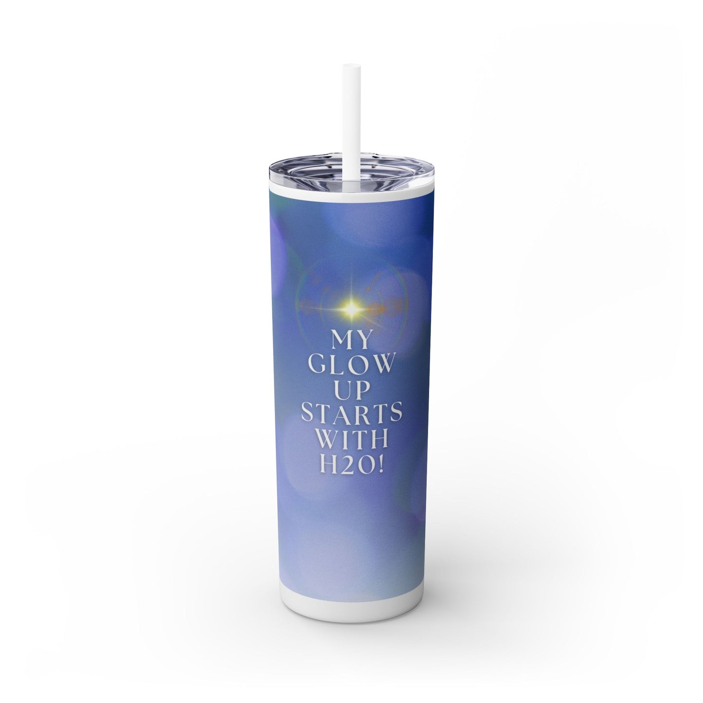 "Glow Up" Skinny Matte Tumbler, 20oz
