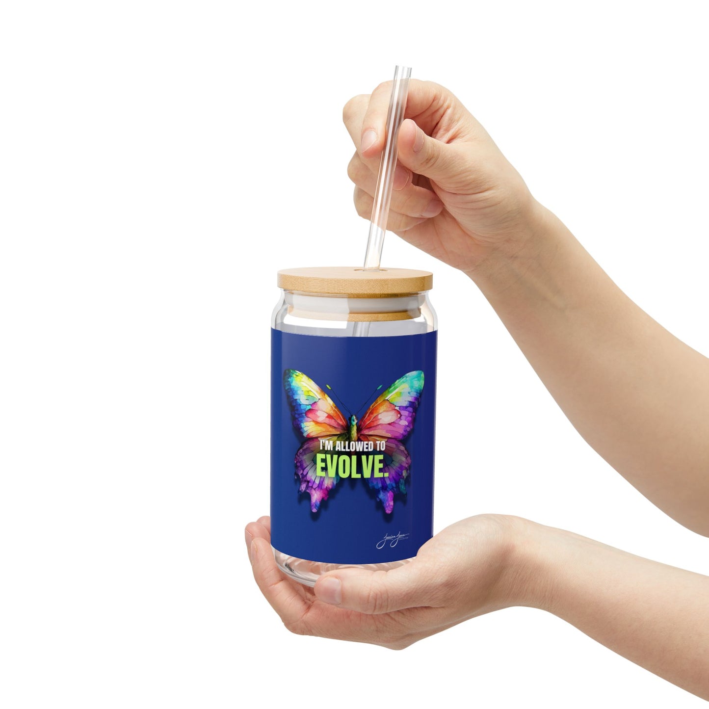 I’m Allowed to Evolve Sipper Glass, 16oz