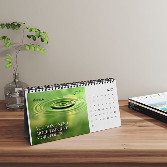 2026 Unrelenting Focus Desktop Calendar