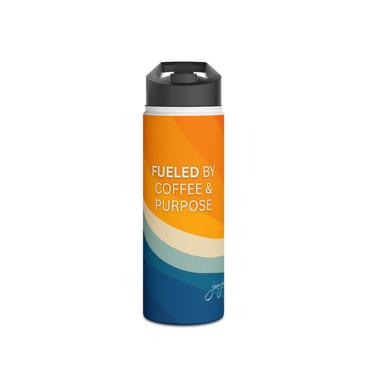 Fueled By Coffee & Purpose Stainless Steel Water Bottle