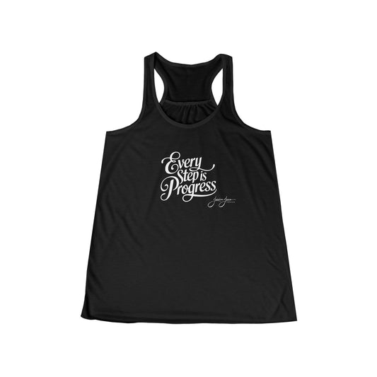 Every Step is Progress Women's Flowy Racerback Tank