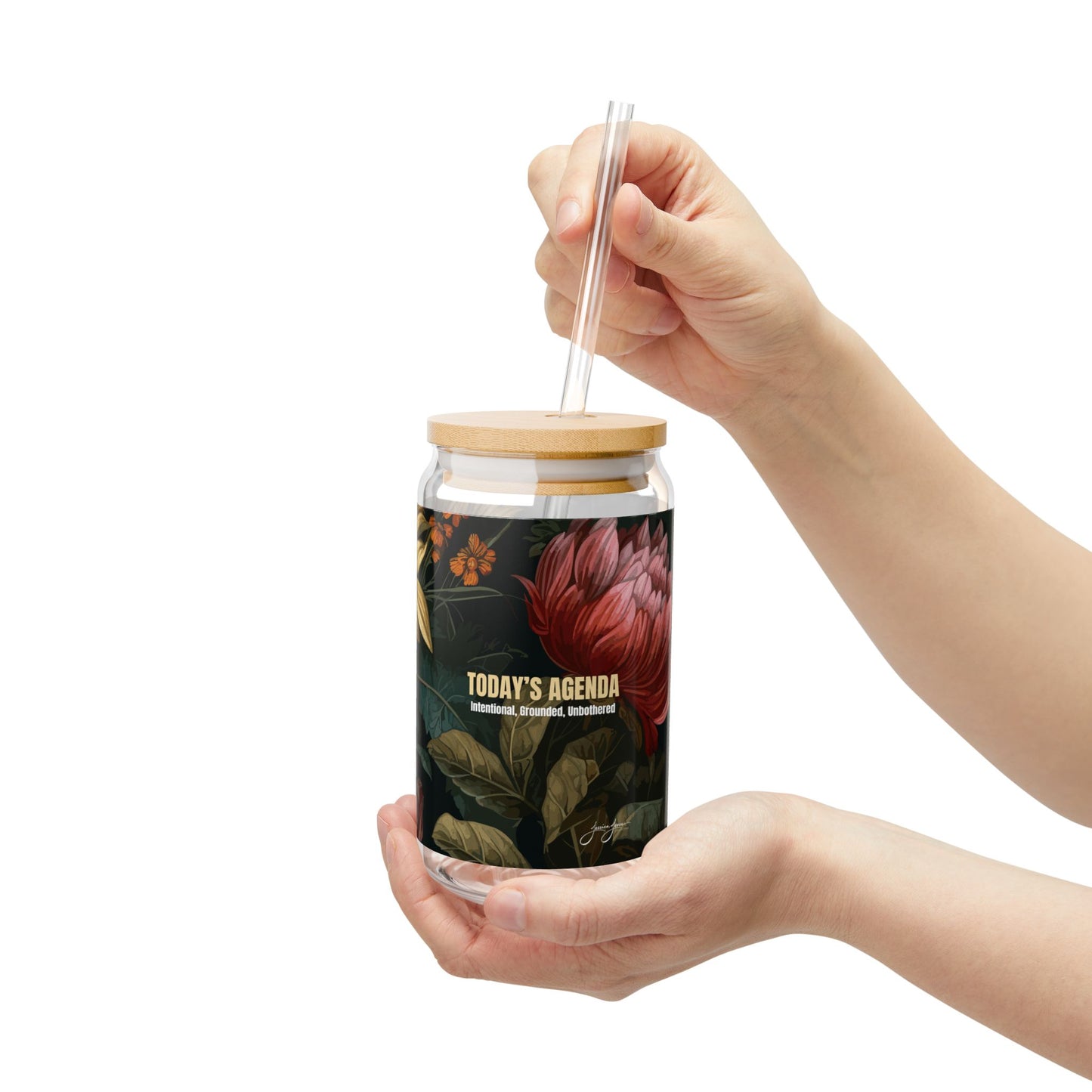 Today’s Agenda Sipper Glass, 16oz