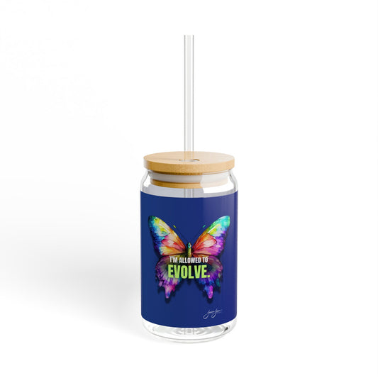 I’m Allowed to Evolve Sipper Glass, 16oz